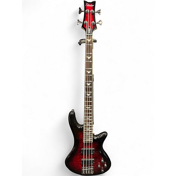 Used Schecter Guitar Research SCHECTER STILETTO EXTREME CRIMSON RED Electric Bass Guitar