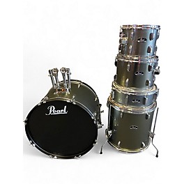Used Pearl 5 Piece Roadshow Charcoal Metallic Drum Kit