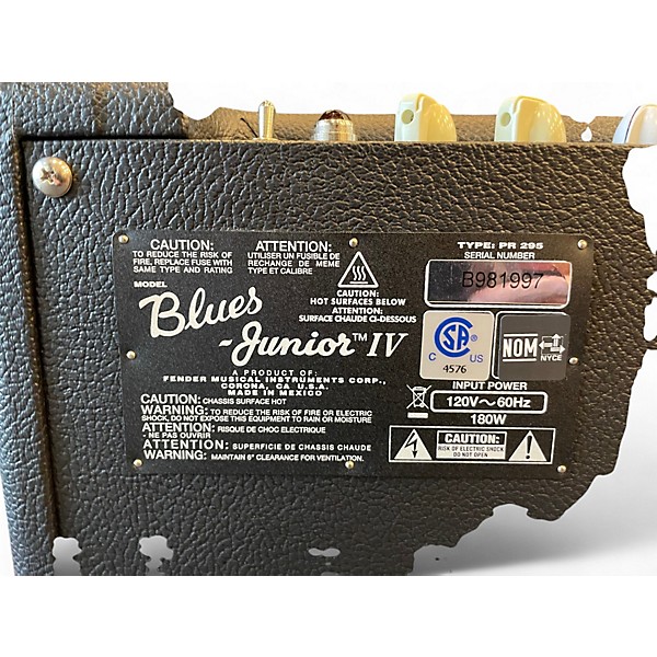 Used Fender Blues Junior IV 15W 1x12 Tube Guitar Combo Amp