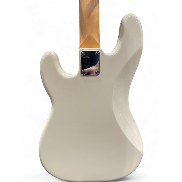Used Fender Standard Precision Bass Olympic White Electric Bass Guitar