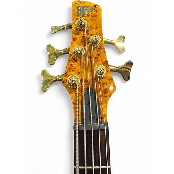 Used Ibanez SR805 5 String Amber Electric Bass Guitar