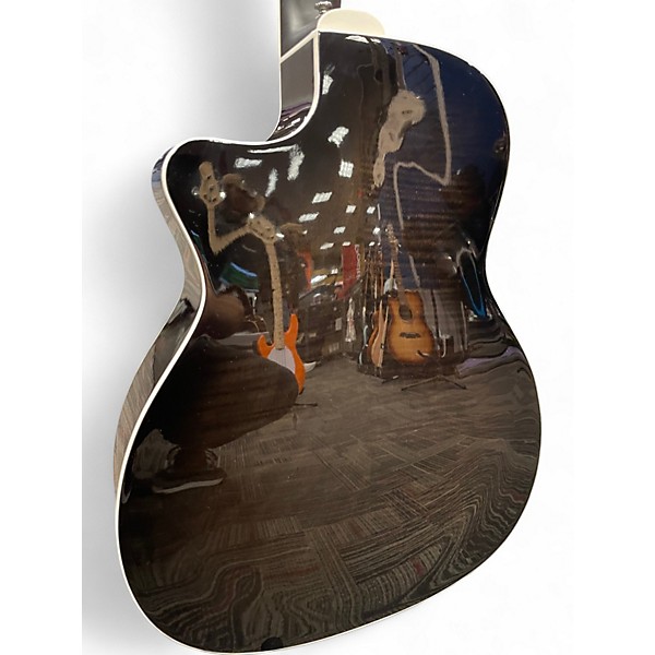 Used Guild OM260CE Trans Black Acoustic Electric Guitar