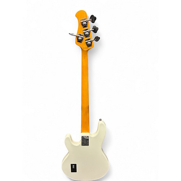 Used Sterling by Music Man Sting Ray 4 White Electric Bass Guitar