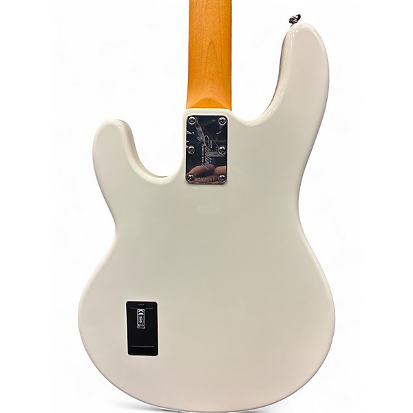 Used Sterling by Music Man Sting Ray 4 White Electric Bass Guitar