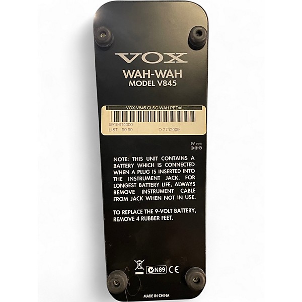 Used VOX V845 Classic Wah Effect Pedal