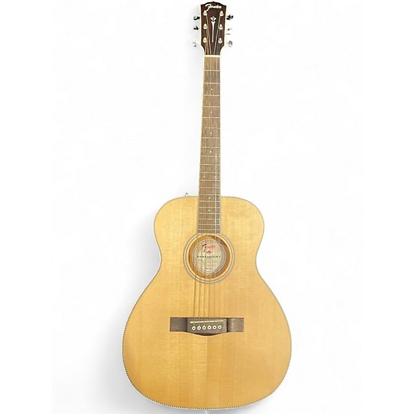 Used 2018 Fender PM-TE STD TRAVEL Natural Acoustic Electric Guitar