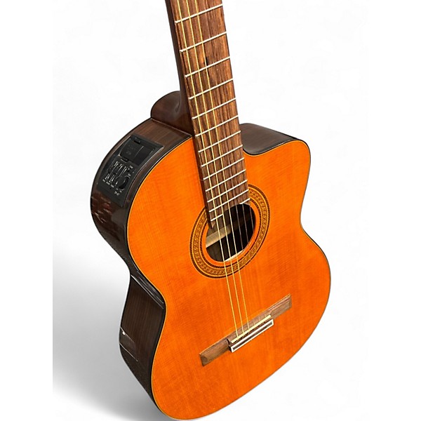 Used Takamine EG128SC Natural Classical Acoustic Electric Guitar