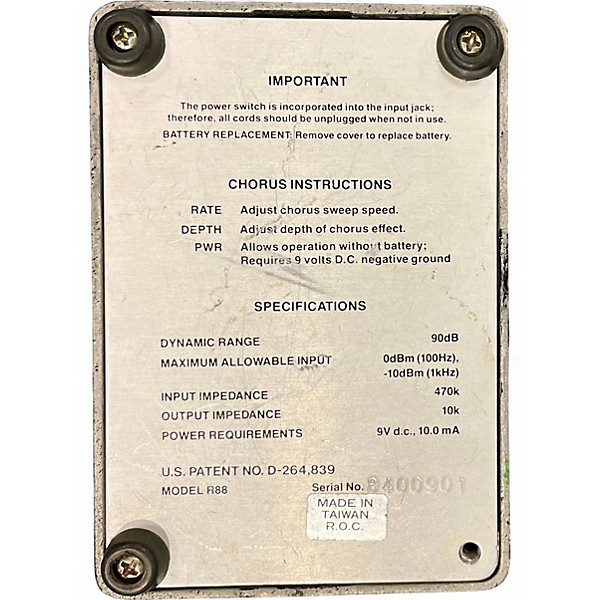 Used Ross R88 Chorus Effect Pedal