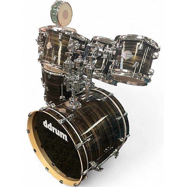 Used Ddrum 7 Piece Dominion 7 PIECE Brushed Olive Metallic Drum Kit