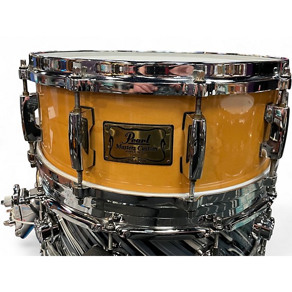 Used Pearl 5X14 Masters Premium Snare natural maple Drum
