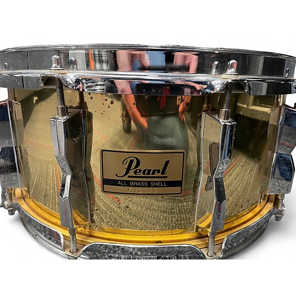 Used Pearl 6X14 ALL BRASS SHELL BRASS Drum