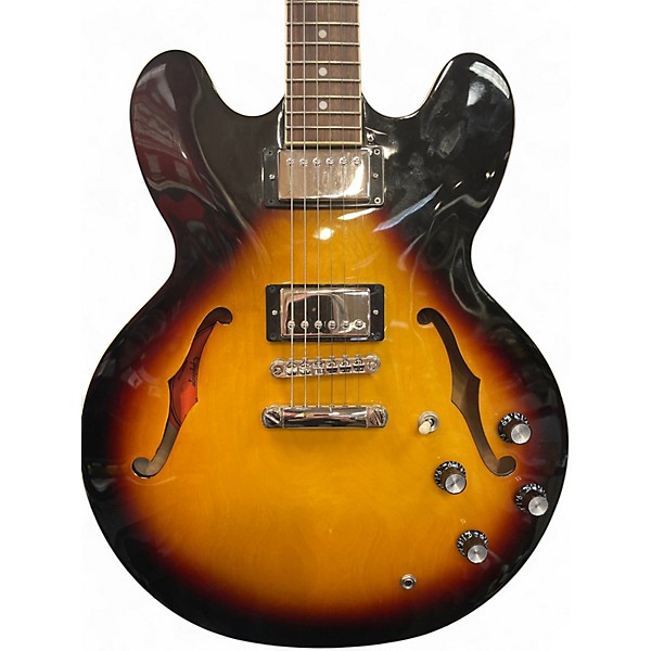 Used Epiphone ES335 Vintage Sunburst Hollow Body Electric Guitar