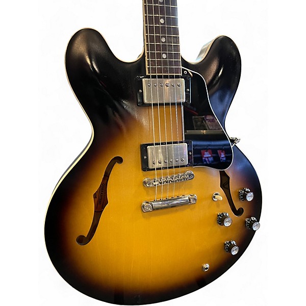 Used Gibson ES335 Satin Vintage Burst Hollow Body Electric Guitar