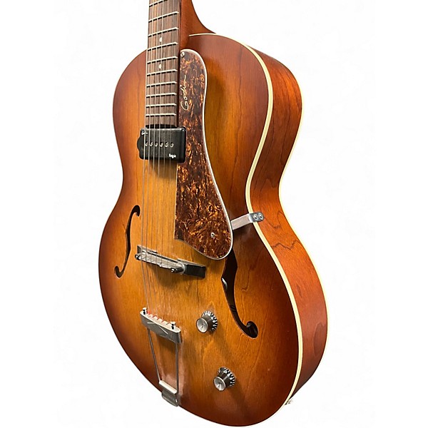 Used Godin 5th Avenue Kingpin P90 COGNAC BURST Hollow Body Electric Guitar