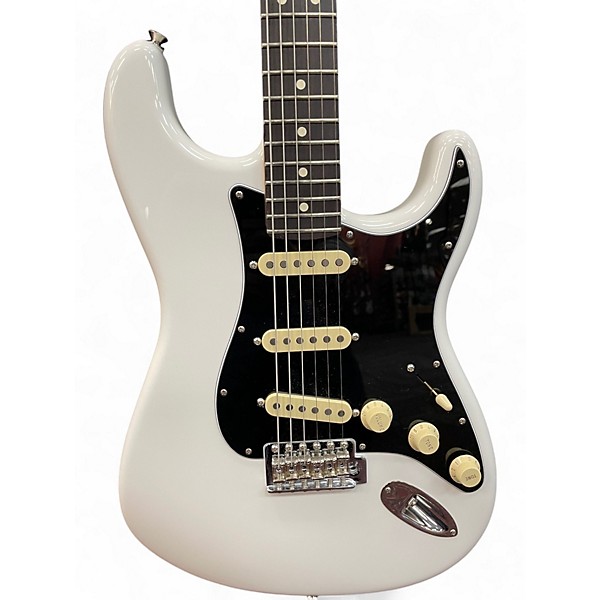 Used Fender American Performer Stratocaster SSS Aged White Solid Body Electric Guitar