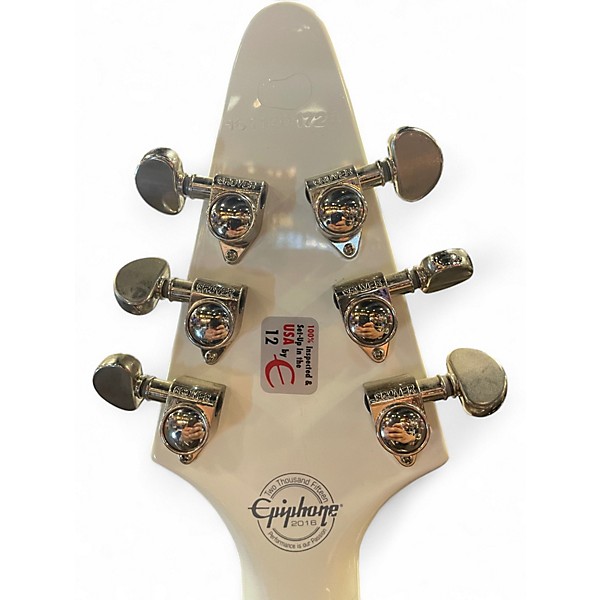 Used Epiphone Brendon Small Signature "Snow Falcon" Flying V Snow Burst Solid Body Electric Guitar