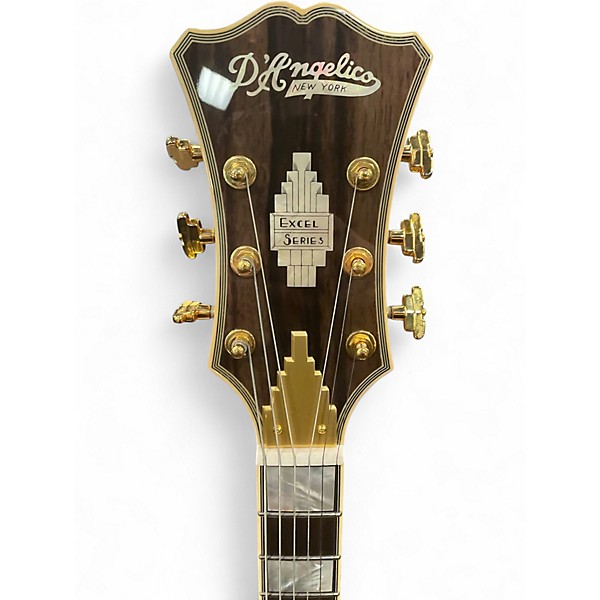 Used 2000 D'Angelico EX STYLE B Orange Hollow Body Electric Guitar