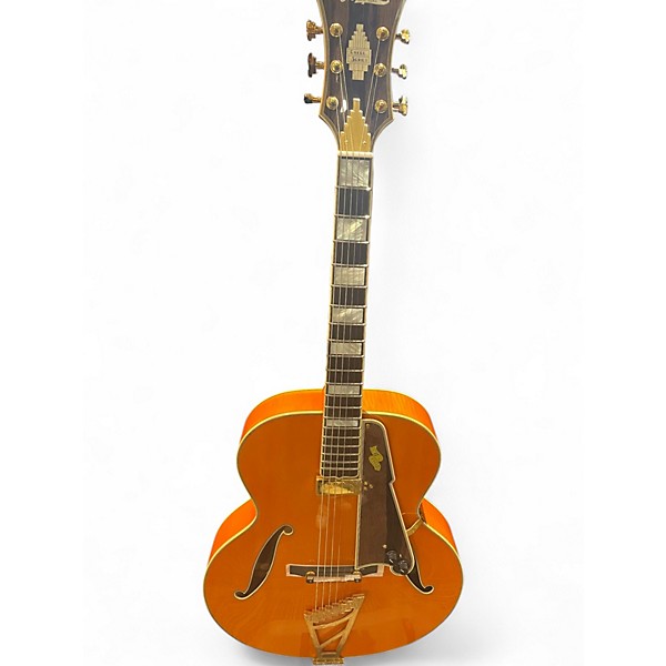 Used 2000 D'Angelico EX STYLE B Orange Hollow Body Electric Guitar