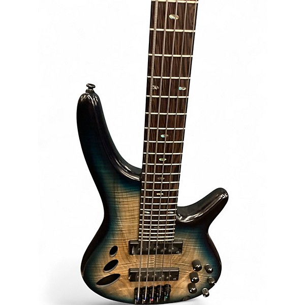 Used 2025 Ibanez SRD905 Blue Electric Bass Guitar