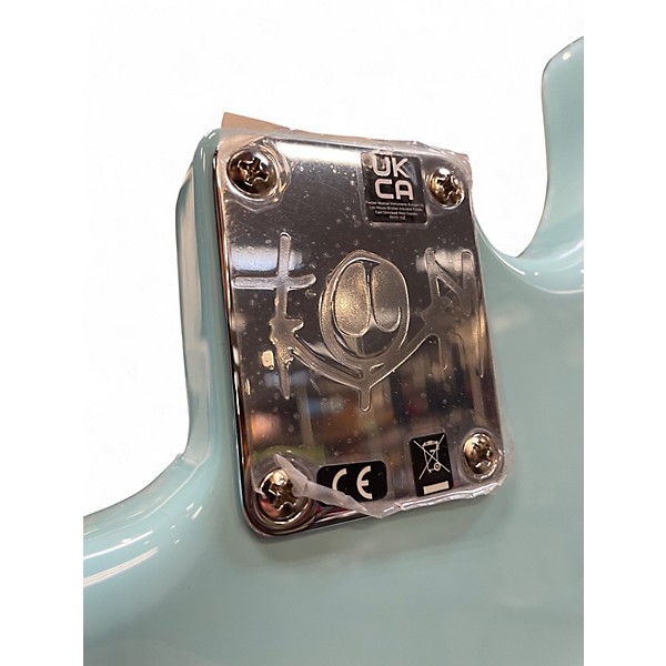 Used Fender Tom Delonge Signature Stratocaster Daphne Blue Solid Body Electric Guitar