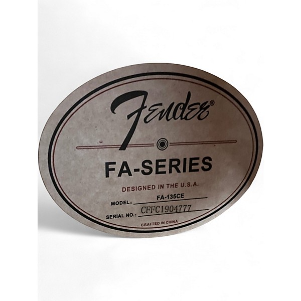 Used Fender FA135CE Concert Natural Acoustic Electric Guitar