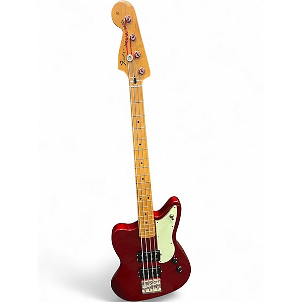 Used Fender Jaguar Bass Candy Apple Red Electric Bass Guitar