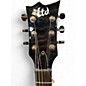 Used 2012 ESP EC-100QM Trans Black Solid Body Electric Guitar