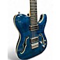 Used Harley Benton TE-90QM HH BLUE QUILT Solid Body Electric Guitar