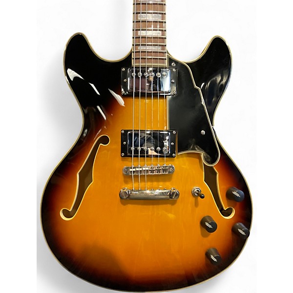 Used D'Angelico Premier Series DC 2 Color Sunburst Hollow Body Electric Guitar