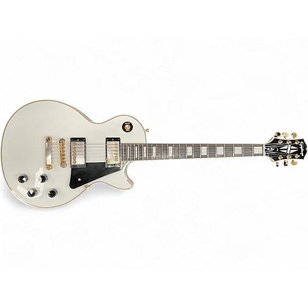 Used Epiphone Les Paul Custom White Solid Body Electric Guitar