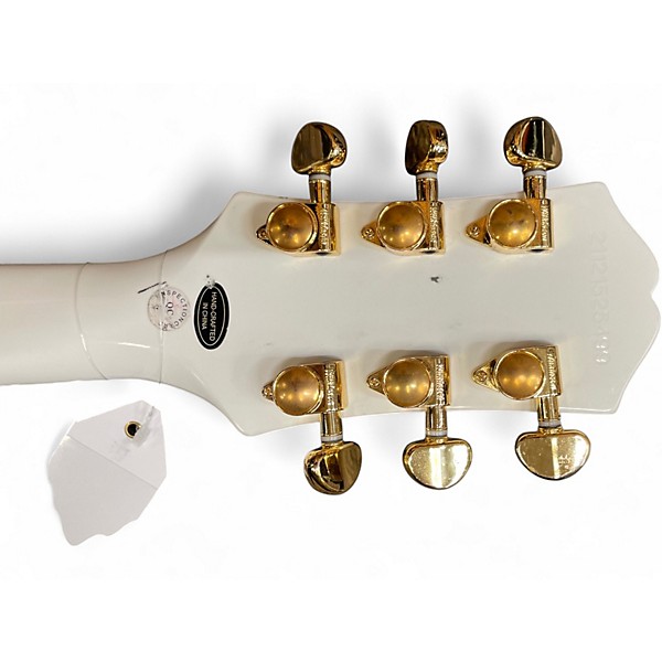 Used Epiphone Les Paul Custom White Solid Body Electric Guitar