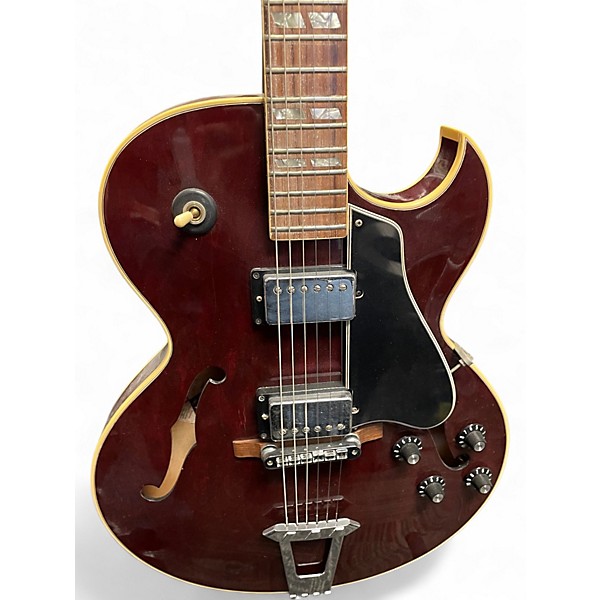Vintage 1974 Gibson ES-175T Wine Red Solid Body Electric Guitar