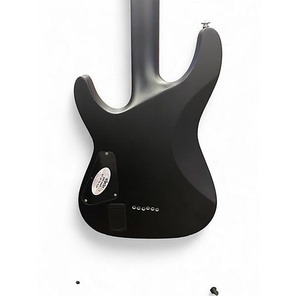 Used Schecter Guitar Research Damien Platinum Flat Black Solid Body Electric Guitar