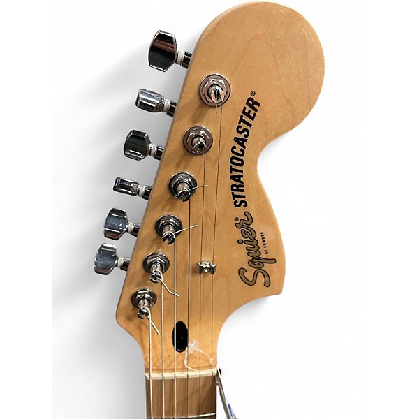 Used Squier Hard Rock Affinity Series Pearl White Solid Body Electric Guitar