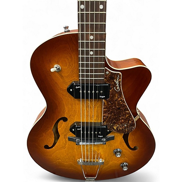 Used Godin 5th Avenue Kingpin P90 COGNAC BURST Hollow Body Electric Guitar
