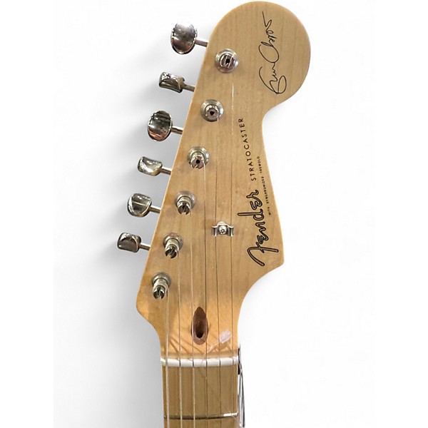 Used Fender Artist Series Eric Clapton Stratocaster Olympic White Solid Body Electric Guitar