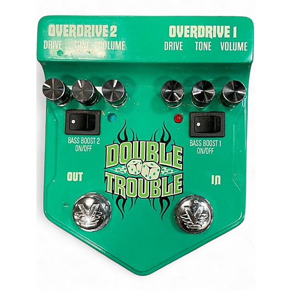 Used Visual Sound V2DT Double Trouble Dual Overdrive Effect Pedal