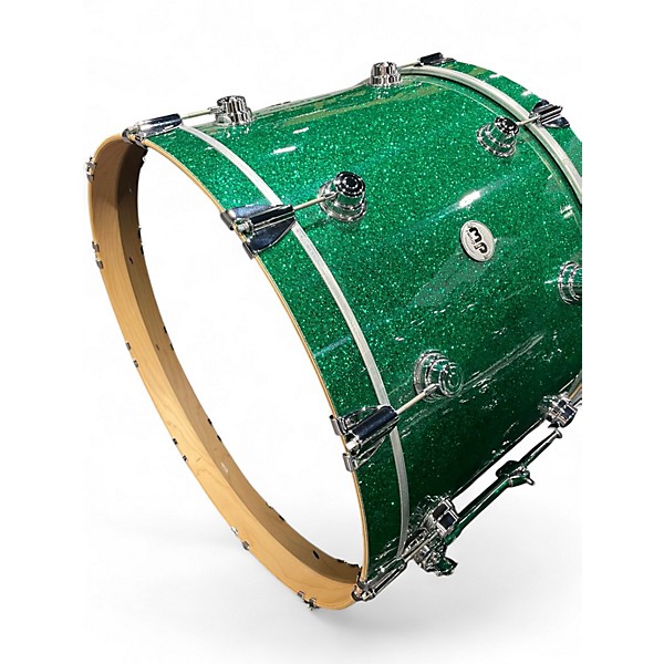 Used DW 3 Piece SSC Collector's Series Green Sparkle Drum Kit