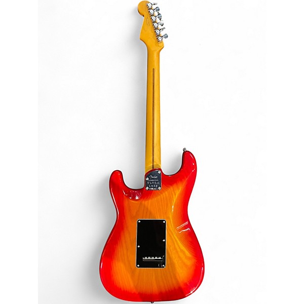 Used 2024 Fender American Ultra Luxe Stratocaster Plasma Red Burst Solid Body Electric Guitar