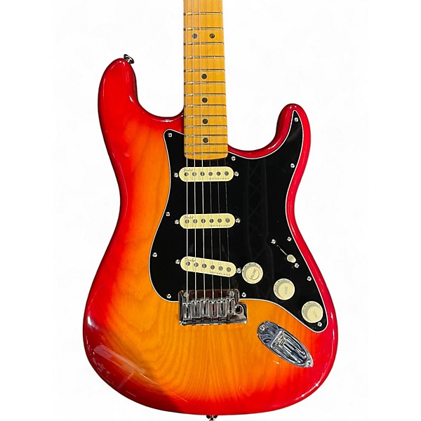Used 2024 Fender American Ultra Luxe Stratocaster Plasma Red Burst Solid Body Electric Guitar