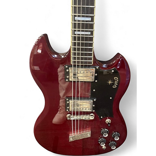 Used Guild S100 Trans Red Solid Body Electric Guitar