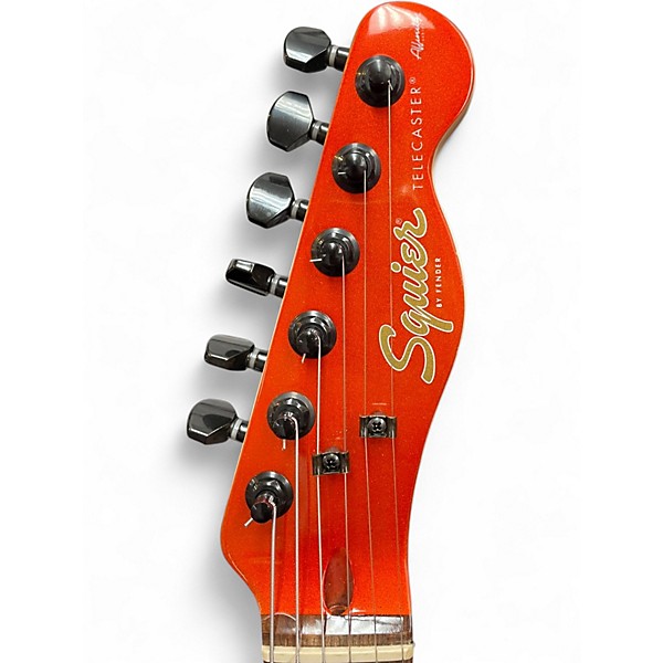 Used Squier Affinity Telecaster HH Matching Headstock Metallic Orange Solid Body Electric Guitar