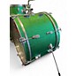 Used Pearl 3 Piece Down Beat Green Sparkle Rewrap Drum Kit