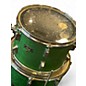 Used Pearl 3 Piece Down Beat Green Sparkle Rewrap Drum Kit
