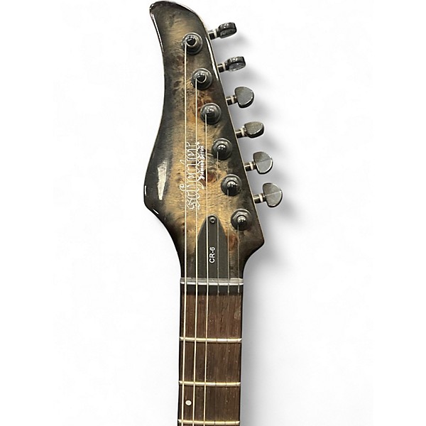 Used Schecter Guitar Research CR6 TRANSPARENT GREY Solid Body Electric Guitar