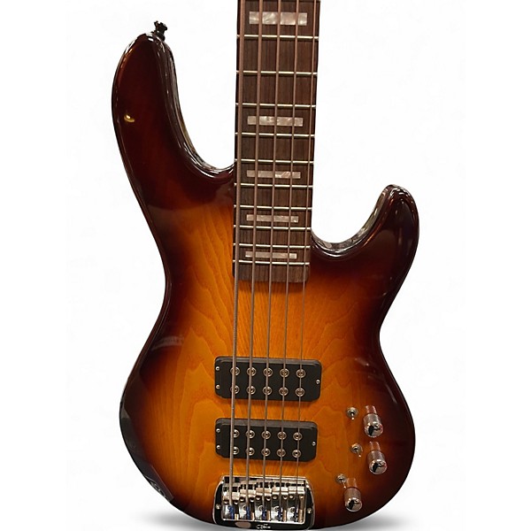 Used G&L Tribute L2500 5 String 3 Color Sunburst Electric Bass Guitar