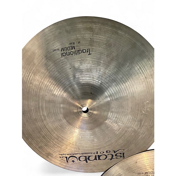 Used Istanbul Agop 14in Agop Traditional Medium Pair Cymbal