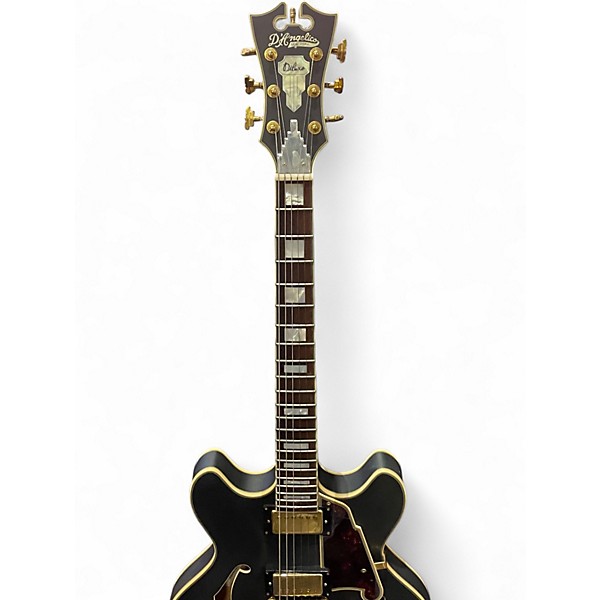 Used D'Angelico dlx dc satin Satin Black Hollow Body Electric Guitar