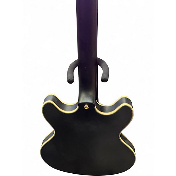 Used D'Angelico dlx dc satin Satin Black Hollow Body Electric Guitar