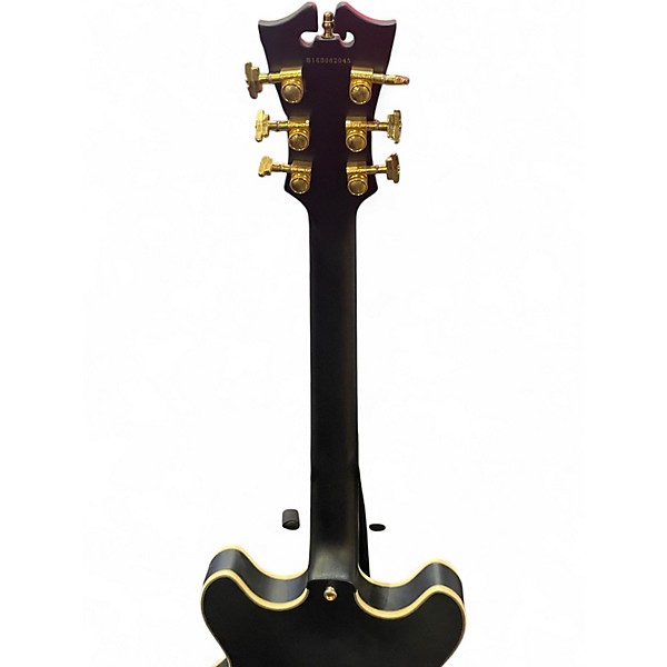 Used D'Angelico dlx dc satin Satin Black Hollow Body Electric Guitar